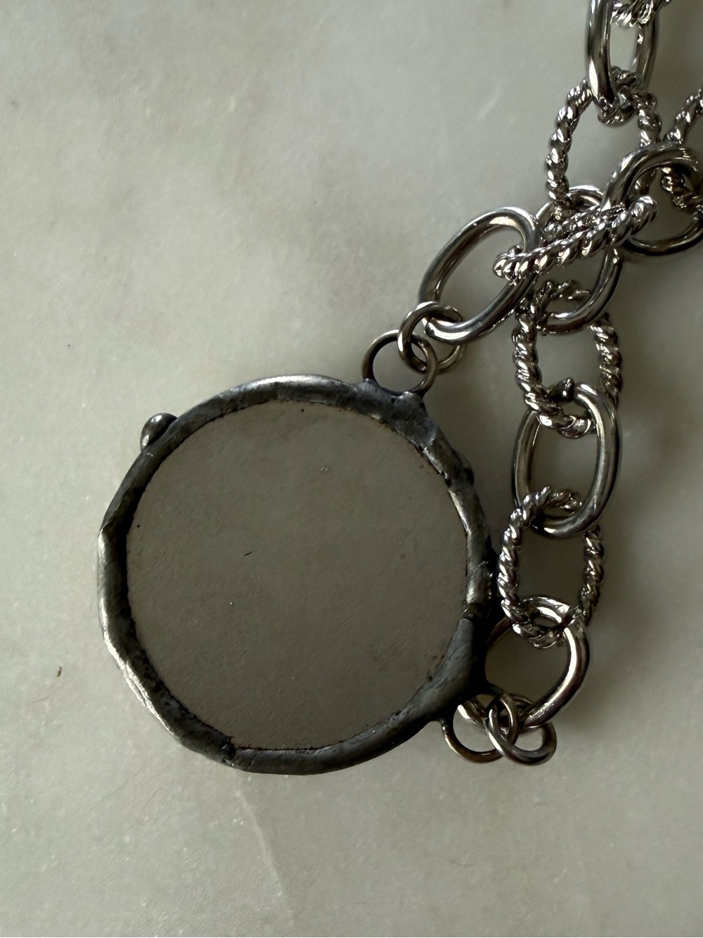 Art by Amy Silver Chain Necklace with AB Pendant New - Picture 4 of 6